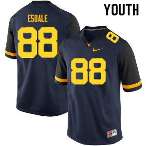 Youth West Virginia Mountaineers NCAA #38 Isaiah Esdale Navy Authentic Nike Stitched College Football Jersey HR15E18JJ